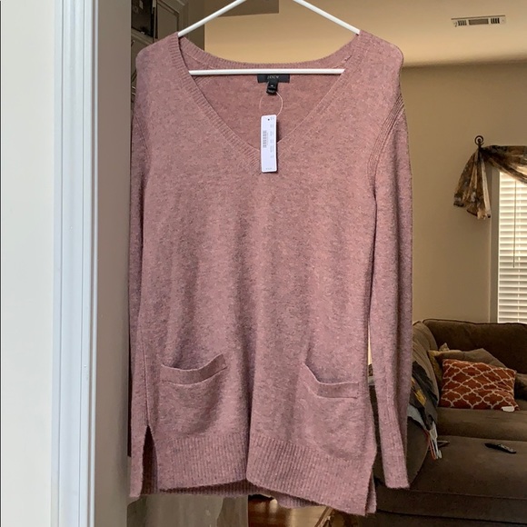 NWT J. Crew Front Pocket Tunic Sweater - Picture 1 of 8